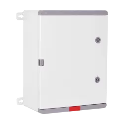 Cutie distributie IP67 din ABS gri, usa mata, placa metalica, 300x400x220 mm PD304022