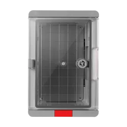 Cutie distributie IP67 din ABS gri, usa transparenta, placa metalica, 200x300x130 mm PS203013 - imagine 2