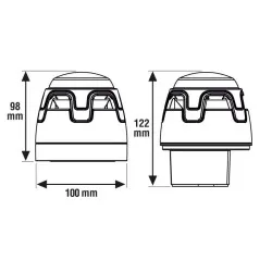 DISPOZITIV ALARM. OPTICA O ROSU-LED ROSU - imagine 1