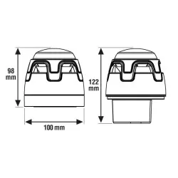 DISPOZITIV ALARMARE OPTICA SI ACUSTICA LED-ROSU - imagine 1