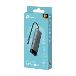 Hub USB-C 7-in-1, Power Delivery 100W, HDMI, Cititor carduri, Transfer date - TP-Link UH7020C - imagine 1