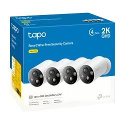 Kit 4 x Camera IP Smart Wi-Fi, 4MP, Baterie reincarcabila, Audio bidirectional, Alarma - TP-Link Tapo TapoC425(4-pack) - imagine 2