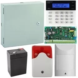 Kit antiefractie Secolink PAS816+K1, Centrala efractie Secolink 16 zone + tastatura + cutie + acumulator + detector miscare + sirena interior