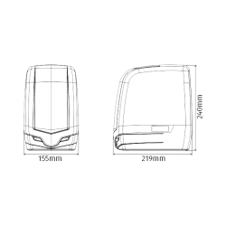 Kit automatizare poarta batanta 2x2.5m -MOTORLINE TELICA230-KIT - imagine 2