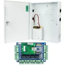 Kit Control Acces Viontech VI-L04KIT, Centrala acces IP 4 usi  unidirectionale + Cutie cu sursa de alimentare