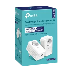 Kit Powerline AV1000, Passthrough, 1 x RJ45 Gigabit - TP-Link TL-PA7017PKIT - imagine 1