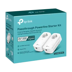 Kit Powerline AV1300, Passthrough, 1 x RJ45 Gigabit - TP-Link TL-PA8010PKIT - imagine 1
