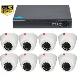 Kit supraveghere Guard View Supraveghere interior, 2MP 1080P,  cu  8 camere dome
