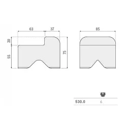 LIMITATOR OPRIRE FIXARE IN CIMENT - PORTI BATANTE - imagine 1