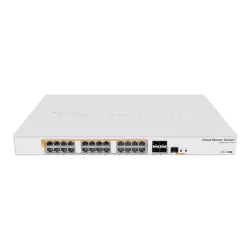 Management Switch 24 x Gigabit PoE+ Out 450W, 4 x SFP+ 10Gbps - Mikrotik CRS328-24P-4S+RM