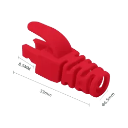 Manson protectie mufa RJ45 rosu (100buc) RJ45-CAP-RD