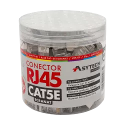 Mufa RJ-45 FTP Cat.5e, ecranata, 50Âµ (100 buc) RJ45M-CAT5E-50U-JAR