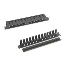 ORGANIZATOR CABLURI PENTRU RACK, 1U, 12 PORTURI