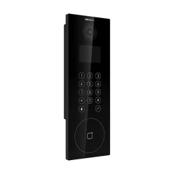 Panou exterior videointerfon TCP/IP pentru blocuri si spatii birouri, control acces integrat cu card sau cod PIN - HIKVISION DS-KD8103-E6 - imagine 1