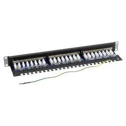 Patch Panel 1U, FTP cat6A, 24 porturi RJ45 - ASYTECH Networking ASY-PP-FTP6A-24 - imagine 2