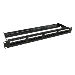 Patch Panel 1U, UTP cat6A, 24 porturi RJ45 - ASYTECH Networking ASY-PP-UTP6A-24