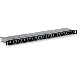 Patch Panel 24 porturi RJ45, Cat6a, Ecranat, 05U - TRENDnet TC-P24C6AHS - imagine 1