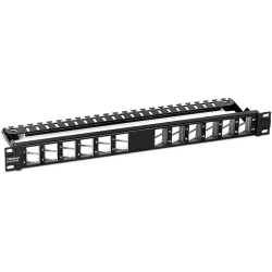 Patch Panel ecranat 24 porturi blank keystone inclinate 1U - TRENDnet TC-KP24SA - imagine 2