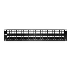 Patch Panel ecranat 48 porturi blank keystone 2U - TRENDnet TC-KP48S - imagine 1