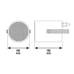 PROIECTOR SUNET UNIDIRECTIONAL 10W, EN54-24 - imagine 1