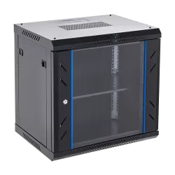 Rack perete 12U 19' 600x450, capacitate incarcare 60 Kg, negru - ASYTECH Networking ASY-12U-6045WL