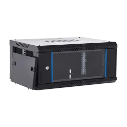 Rack perete 4U 19'' 600x450, capacitate incarcare 60 Kg, negru - ASYTECH Networking ASY-4U-6045WL - imagine 3