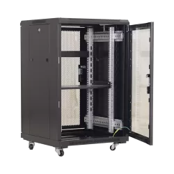 Rack podea 18U 19' 600x600, capacitate incarcare 500 Kg, negru - ASYTECH Networking ASY-18U-6060E - imagine 3