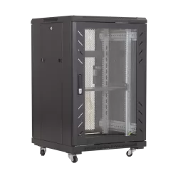 Rack podea 22U 19' 600x600, capacitate incarcare 500 Kg, negru - ASYTECH Networking ASY-22U-6060E