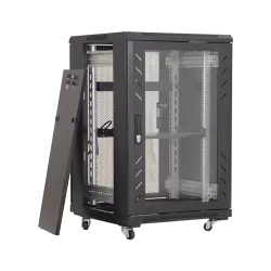 Rack podea 27U 19' 600x800, capacitate incarcare 500 Kg, negru - ASYTECH Networking ASY-27U-6080E - imagine 2