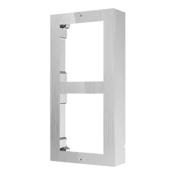 Rama montaj aparent din otel inoxidabil, 2 module, pentru Interfon modular - HIKVISION DS-KD-ACW2-S - imagine 1