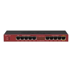 Router 5 x Fast Ethernet, 5 x Gigabit, 1 x PoE, RouterOS L4 - Mikrotik RB2011iL-IN