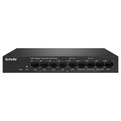 Router 8 porturi PoE+, 1 port WAN, Gigabit, Web Management - TENDA TND-G0-8G-POE - imagine 1