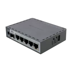 Router hEX, 5 porturi RJ45 Gigabit, 1 x SFP 2.5G, 1 x PoE Out, USB, PoE In - MikroTik E60iUGS - imagine 1