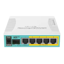 Router hEX PoE, 5 x Gigabit 4 PoE, 1 x SFP, RouterOS L4 - Mikrotik RB960PGS - imagine 1
