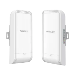 Set Bridge wireless 2.4GHz, 300Mbps, 1 km, 7dBi, PoE IN, Management - HIKVISION DS-3WF1000-EI-2N