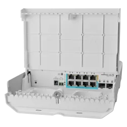 Smart Switch outdoor, 8 x Gigabit (7 PoE in), 2 x SFP+ 10Gbps - Mikrotik CSS610-1Gi-7R-2S+OUT
