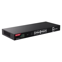 Switch 16 porturi Gigabit PoE, 2 x RJ45 Gigabit Uplink, 2 x SFP Gigabit, 1U - IP-COM G1120P-16-250W - imagine 2