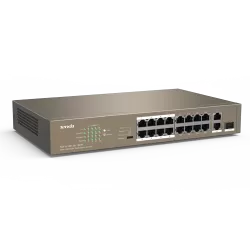 Switch 16 porturi PoE 10/100 Mbps, 2 port RJ45 Gigabit, 1 port SFP Gigabit - TENDA TND-TEF1118P-16-150W-V30 - imagine 2