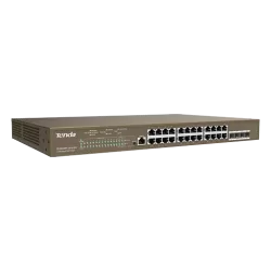 Switch 24 porturi PoE Gigabit, 1 port consola, 4 port SFP Gigabit, management - TENDA TND-TEG5328P-24-410W - imagine 2