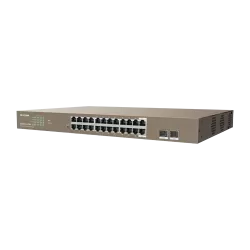 Switch 24 porturi PoE+ Gigabit, 2 porturi SFP Gigabit, Management, 370W, 1U - IP-COM G3326P-24-410W