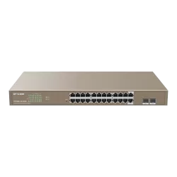 Switch 24 porturi PoE+ Gigabit, 2 porturi SFP Gigabit, Management, 370W, 1U - IP-COM G3326P-24-410W - imagine 1