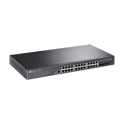 Switch L2+, 24 x RJ45 1G, 4 x SFP+ 10G, Alimentare Baterie 12V, Management, 1U - TP-Link TL-SG3428X-UPS - imagine 2