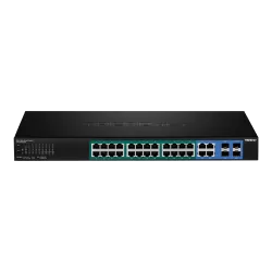 Switch 28 porturi Gigabit Web Smart, 24 x PoE+, 4 x Gigabit/SFP - TRENDnet TPE-2840WS - imagine 1