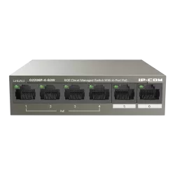 Switch 4 porturi Gigabit PoE+, 2 porturi RJ45 Gigabit, 58W, Management - IP-COM G2206P-4-63W - imagine 1