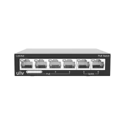 Switch 4 porturi PoE, 2 porturi uplink RJ45 - UNV NSW2020-6T-POE-IN