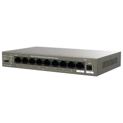 Switch 8 porturi Gigabit PoE, 1 port Uplink Gigabit, 1 port SFP Uplink Gigabit - Tenda TND-TEG1110PF-8-102W - imagine 2