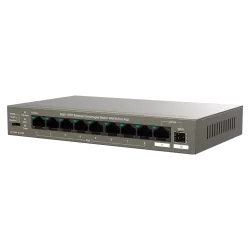 Switch 8 porturi Gigabit PoE, 1 x RJ45 Gigabit Uplink, 1 x SFP Gigabit Uplink - IP-COM G1110PF-8-102W - imagine 2