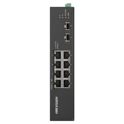Switch 8 porturi Gigabit PoE, 2 porturi uplink SFP - HIKVISION DS-3T0510HP-E-HS