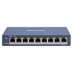 Switch 8 porturi PoE, 1 port uplink RJ45, SMART Management - HIKVISION DS-3E1309P-EI - imagine 1