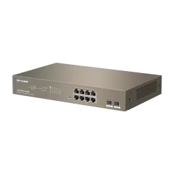 Switch 8 porturi PoE Gigabit, uplink 2 porturi SFP Gigabit, 130W, Cloud Management - IP-COM G3310P-8-150W - imagine 1